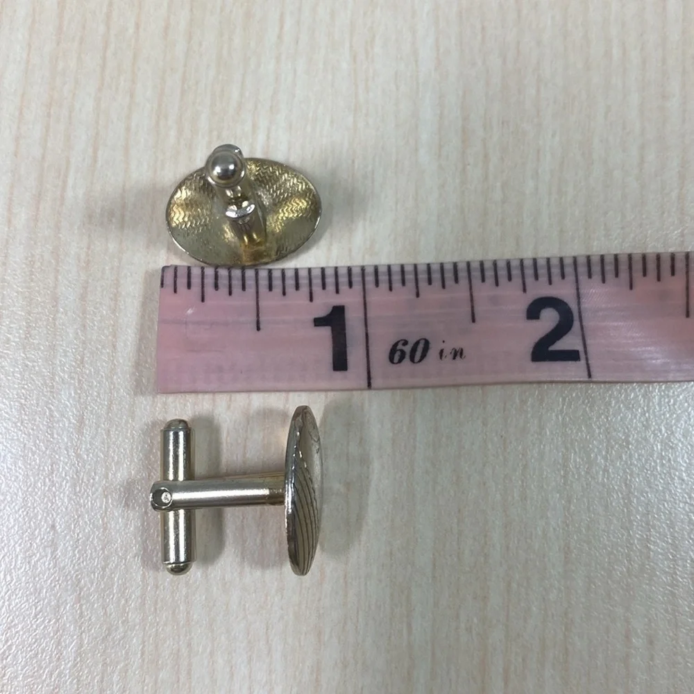 Vintage Ornate Engraved Metal Cufflinks